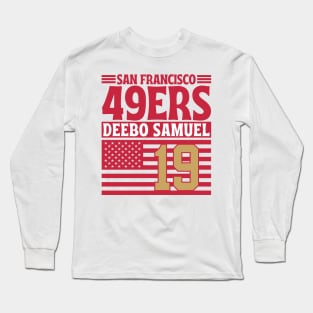 San Francisco 49ERS Samuel 19 American Flag Football Long Sleeve T-Shirt